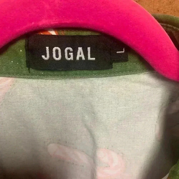 Jogal Men’s Holiday Candy Cane Button Up Shirt - Picture 3 of 4